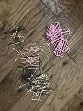 Vintage Hair Roller Pins Lot Goody Curler Piks Plastic Pink White Bobby Pins