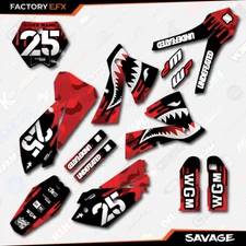 Red Savage Camo Graphics Kit fits KTM 2003-2004 SX SXF XC XCF 125 250 300 450