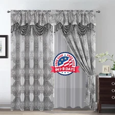 Cortinas para sala Marrón modernas elegantes habitacion cuarto cortina 84Lx54"W