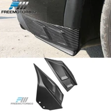 Fits 20-24 Tesla Model Y Matte Carbon Fiber Print Rear Lip Corner Apron Winglet