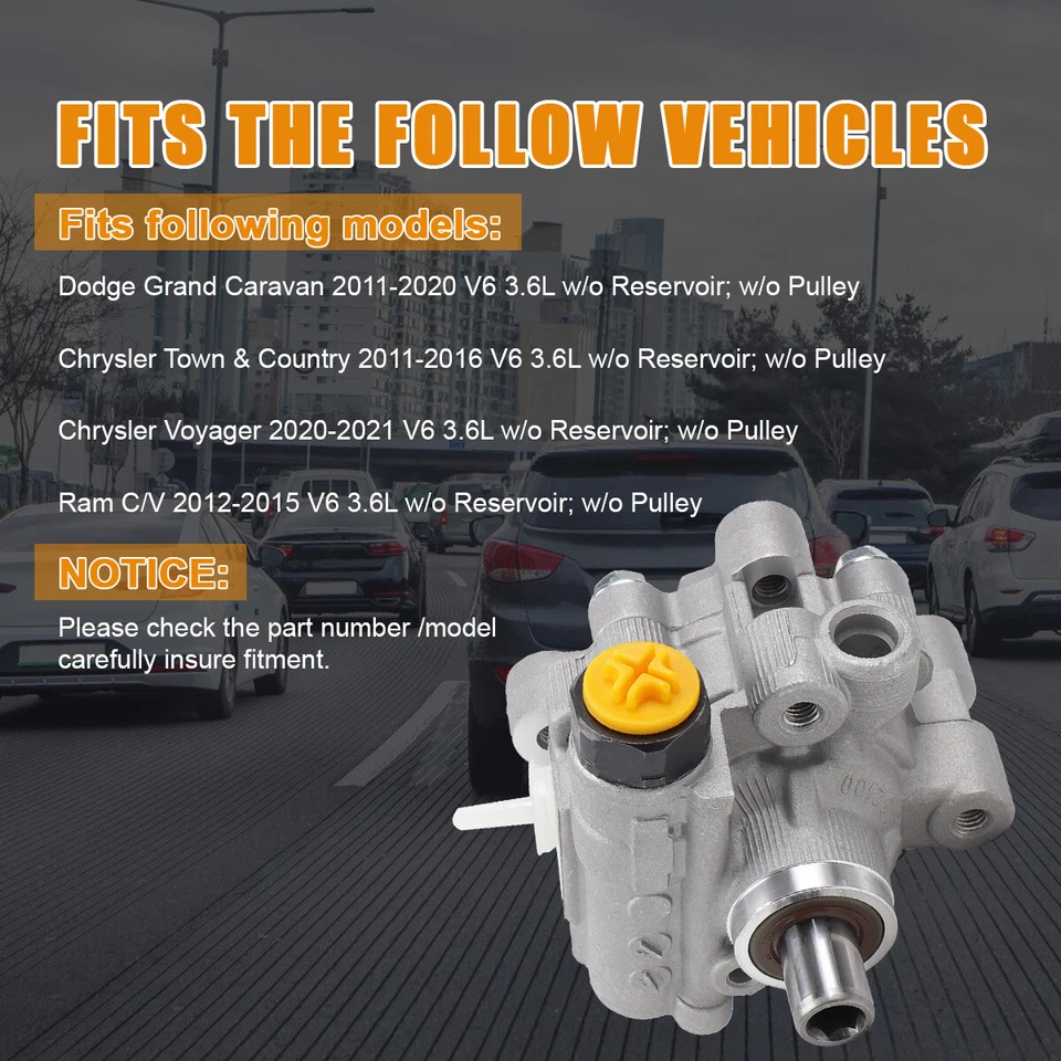 Power Steering Pump 20-1042 for Dodge Grand Carava Chrysler Town Country Ram C/V - Image 3 of 4