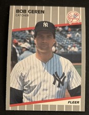 1989 Fleer Update Bob Geren Baseball Rookie Card RC #U-48 Yankees Catcher VG O/C. rookie card picture