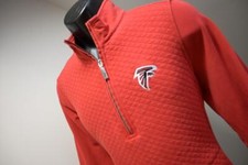 Tommy Bahama Golf 1/4 Zip Sweater Jacket Atlanta Falcons Womens Large