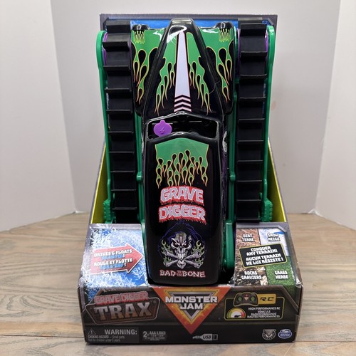 NEW Monster Jam Grave Digger Trax All-Terrain Remote Control Outdoor RC Floats - Picture 2 of 24