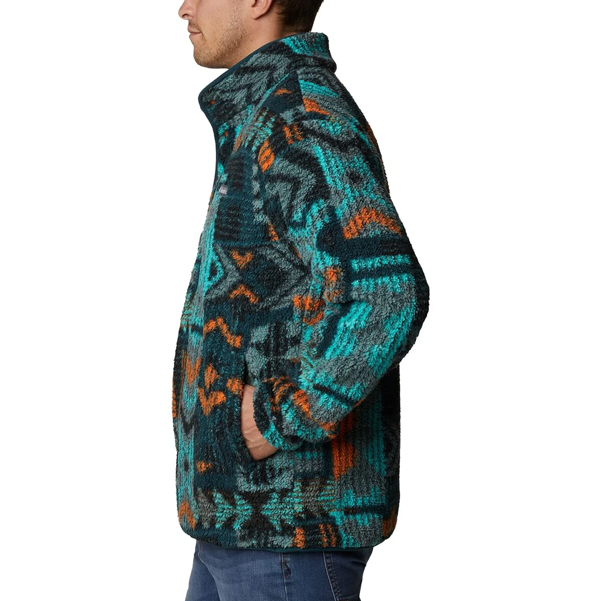 New Men's Columbia Rugged Ridge II Sherpa 1/2 Snap Pullover, Size Medium - product detail image 3