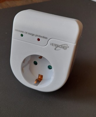 6 x neue Überspannungsschutz Adapter Steckdose bis 3500W Fa Heitech Blitzschutz