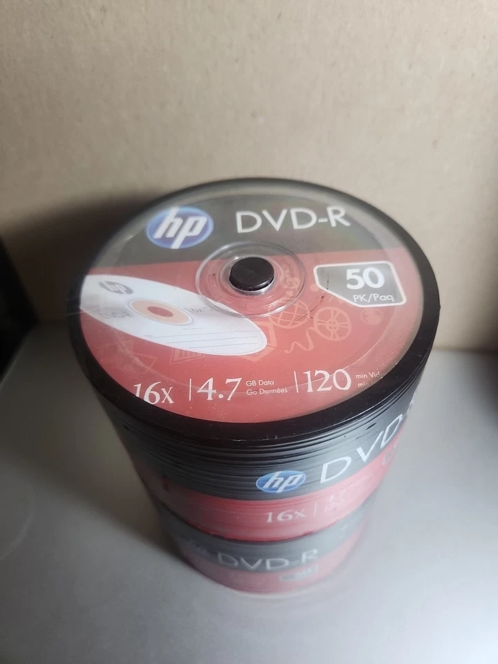 HP Pack 100 Discs DVD-R 2x 50 DVD-R 16x 4.7GB 120min Brand NEW - Image 2 of 3