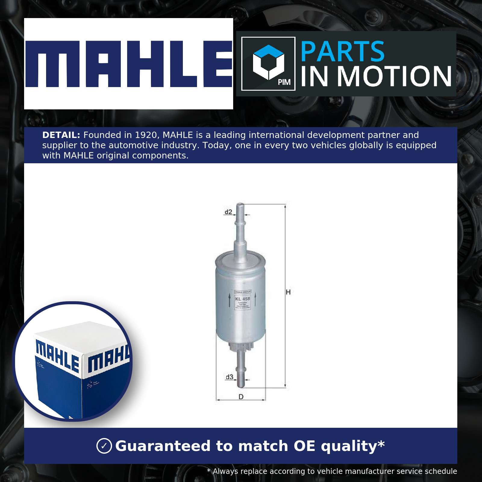 Fuel Filter fits FORD FIESTA Mk5 ST150 2.0 05 to 08 N4JB Mahle 1140129 2208333