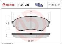Bremsbelagsatz Scheibenbremse Prime Brembo P 54 028 FüR Pajero Mitsubishi Pinin