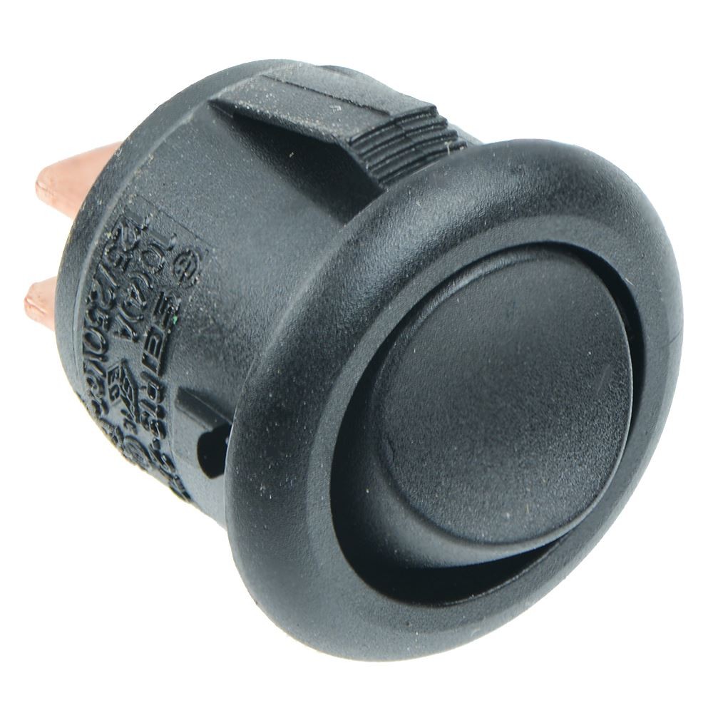Black Mini Miniature Round On-Off Rocker Switch SPST 12A | eBay