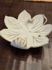 VINTAGE Porcelain Flower Butterfly Worm Ladybug Trinket Candy Dish GOLD Trim 3-D — photo 2
