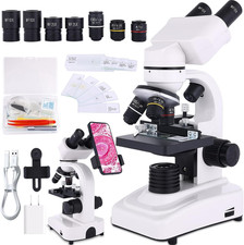 Binocular Microscope for Adults Kids 40-2500X Lab School Home with Mechanical