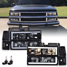 For Chevy C10 C1500 K1500 Silverado Tahoe Headlights Led Drl Bumper Corner Lamps