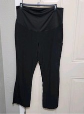 Med Couture Maternity Pant Black Cargo Pocket Soft Touch Large