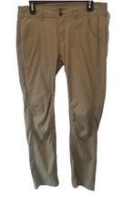 PrAna Womens Tan Halle Straight Leg Convertible Pants 8 Hiking Outdoors Trails
