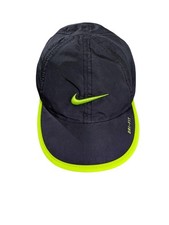 Nike Hat Cap Strap Back Kids Toddler Black Volt Dri-FIT Running Athletic