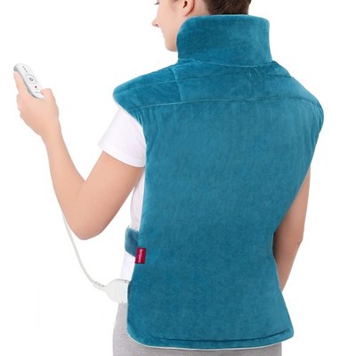 Comfytemp Heating Pad for Back, Neck Shoulder Weighted Design 22''x33'', Blue