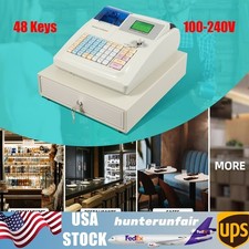 48 Key Electronic Cash Register Money Handling Digital LED Display w/ Key