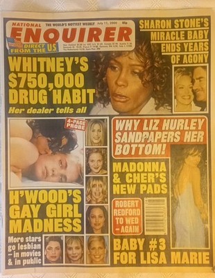 11 US National Enquirer 1998 & 2000 P Diddy JFK JR Clintons Diana Fergie Andrew