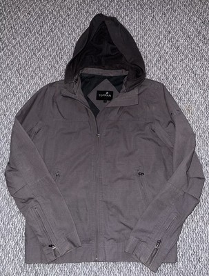 Herren Topman Jacke, Größe M, grau, Kapuze, Baumwolle, Freizeit, atmungsaktiv (9)