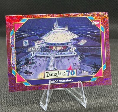 DISNEYLAND 70TH TOPPS - Concept Art: Space Mountain Pink Shimmer #149