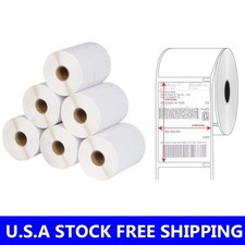 6 Rolls 220 Thermal Shipping Labels 4x6 Compatible 1744907 Dymo 4XL LabelWriter