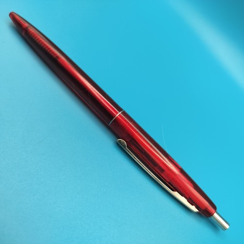 Bic Clic Clear Red Vintage Ballpoint Pen - Made in Mexico Black Ink Writes - Picture 9 of 9