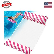 Inflatable Pool Float Hammock for Adults 4-in-1 Floating Water Lounger with...