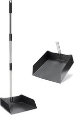 Yangbaga Dust Pans with Long Handle - 39  Heavy Duty Metal Upright Dustpan - Lon