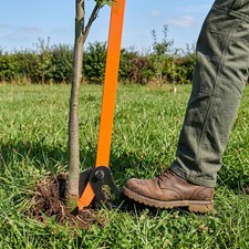 Heavy Duty Sapling Puller Tool High Leverage Tree Root Remover 1/4" to 2" Orange