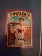 2021 Topps Heritage #511 Brent Rooker Chrome Purple Refractor