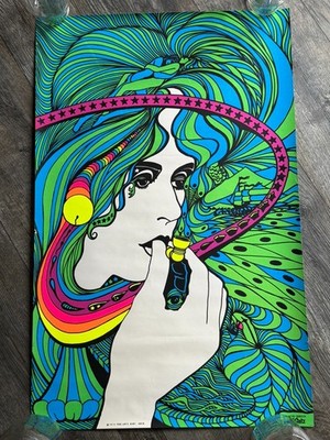 ACID QUEEN Vintage Poster Blacklight 1970 Pro Arts Original Psychedelic Hippie