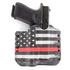 OWB Light Holster - SAR Handguns - Streamlight TLR-2 -USA Thin Red Line