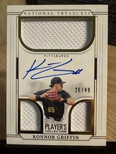 2025 panini national treasures Players Collection #16 Konnor Griffin Auto /49