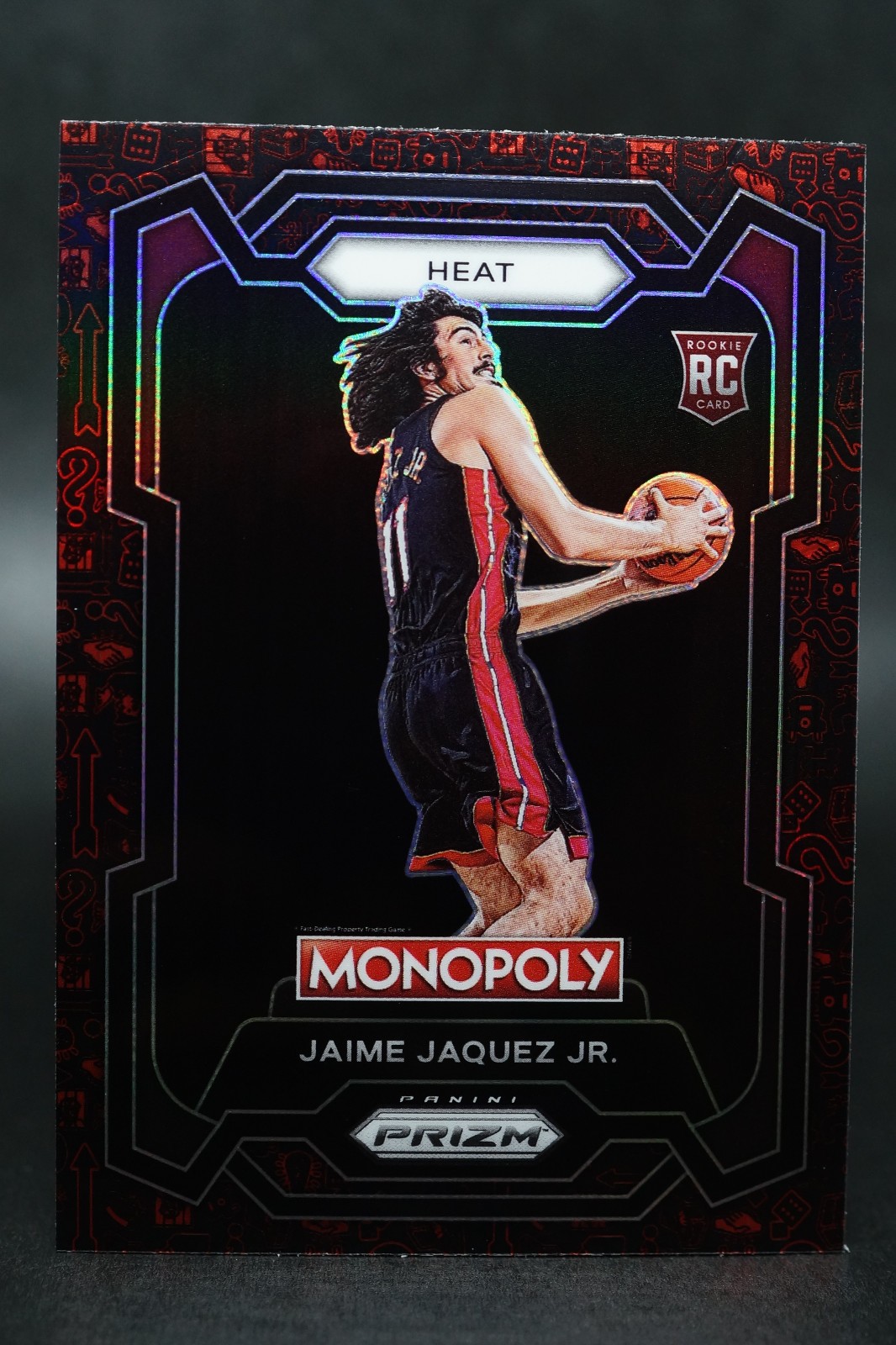 2023-24 Panini Prizm Jaime Jaquez Jr. Rookie Monopoly Red Pattern #48 Heat RARE
