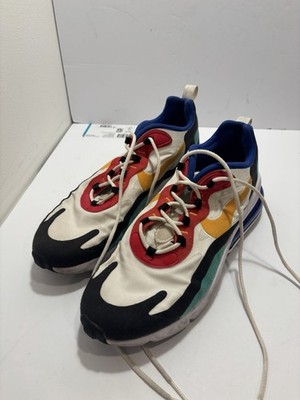 Nike Air Max 270 React Shoes Mens 10 White Multi Bauhaus Sneakers