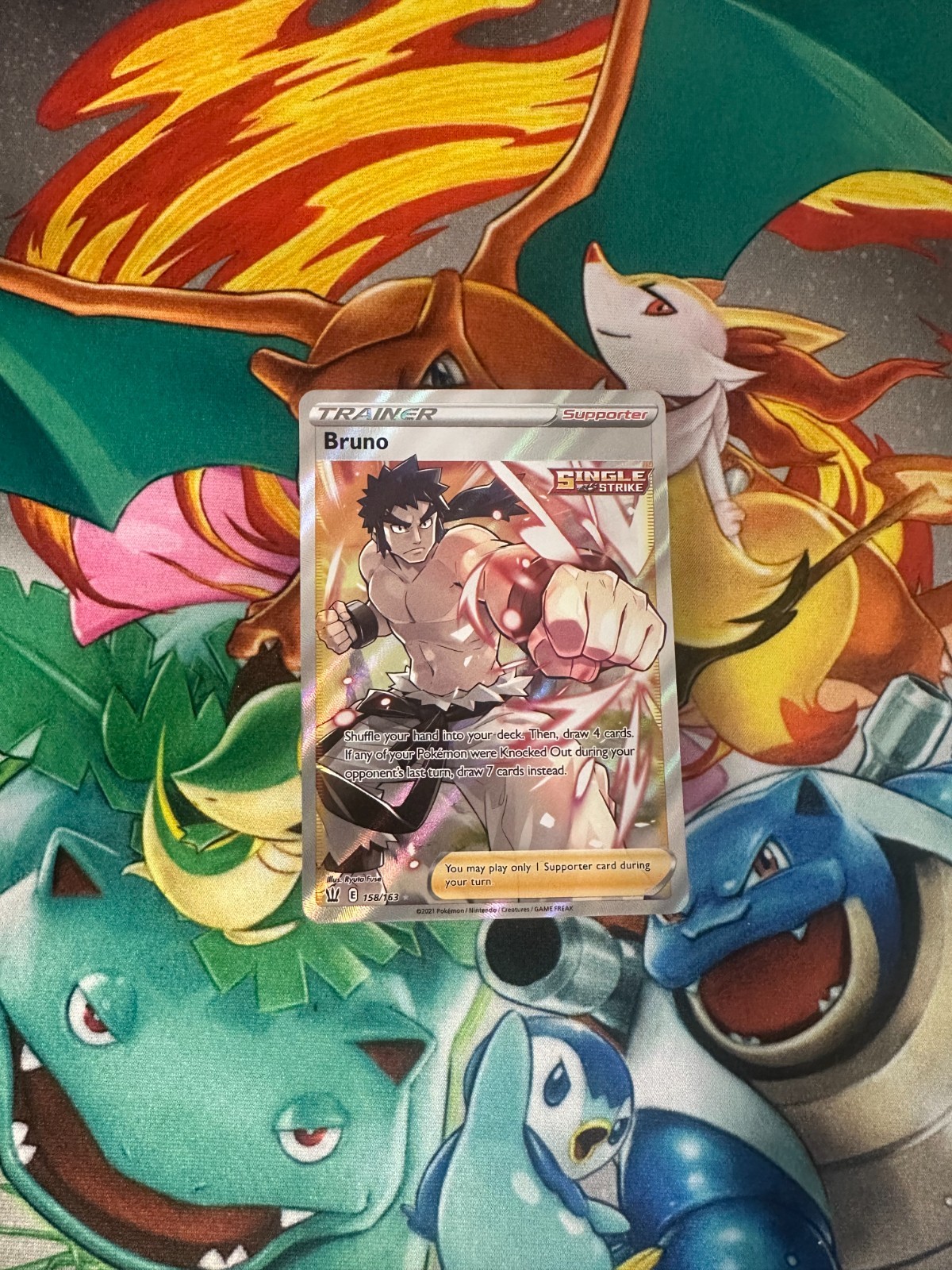 Bruno - 158/163 - Pokemon Battle Styles - Full Art Trainer - Mint