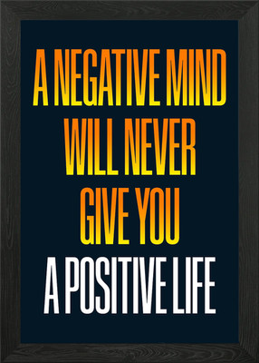 A Positive Life Quotes Framed Wall Art Poster Canvas Print Picture