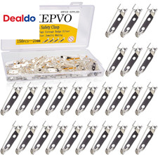 150PCS Bar Pins Backs Safety Clasp, Silver Locking Pins 25MM Brooch Clasp Pins B