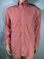 Daniel Cremieux Signature Collection Red  White Dress Shirt Men  s Size M 