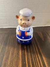 Vintage Kitchen Timer in Shape of a Chef Figurine - Tested