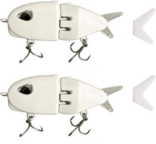 2Pcs Mini Glide Bait for Bass Fishing,Slow Sinking Raptor Fishing Lure,Freshwate