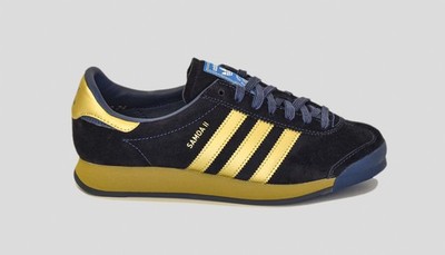 adidas Samoa II SPZL Sneaker Herren Casual Blau Gold Wildleder   Größe 6.5 10.5