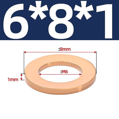 M3 - M60 Metric Copper Sealing Washers Flat Gasket Rings Form A DIN 7603 A - - Picture 32 of 135