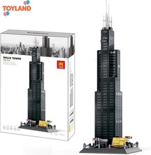 Willis Tower Model Building Bricks Block Set Chicago Landmark Model Architecture