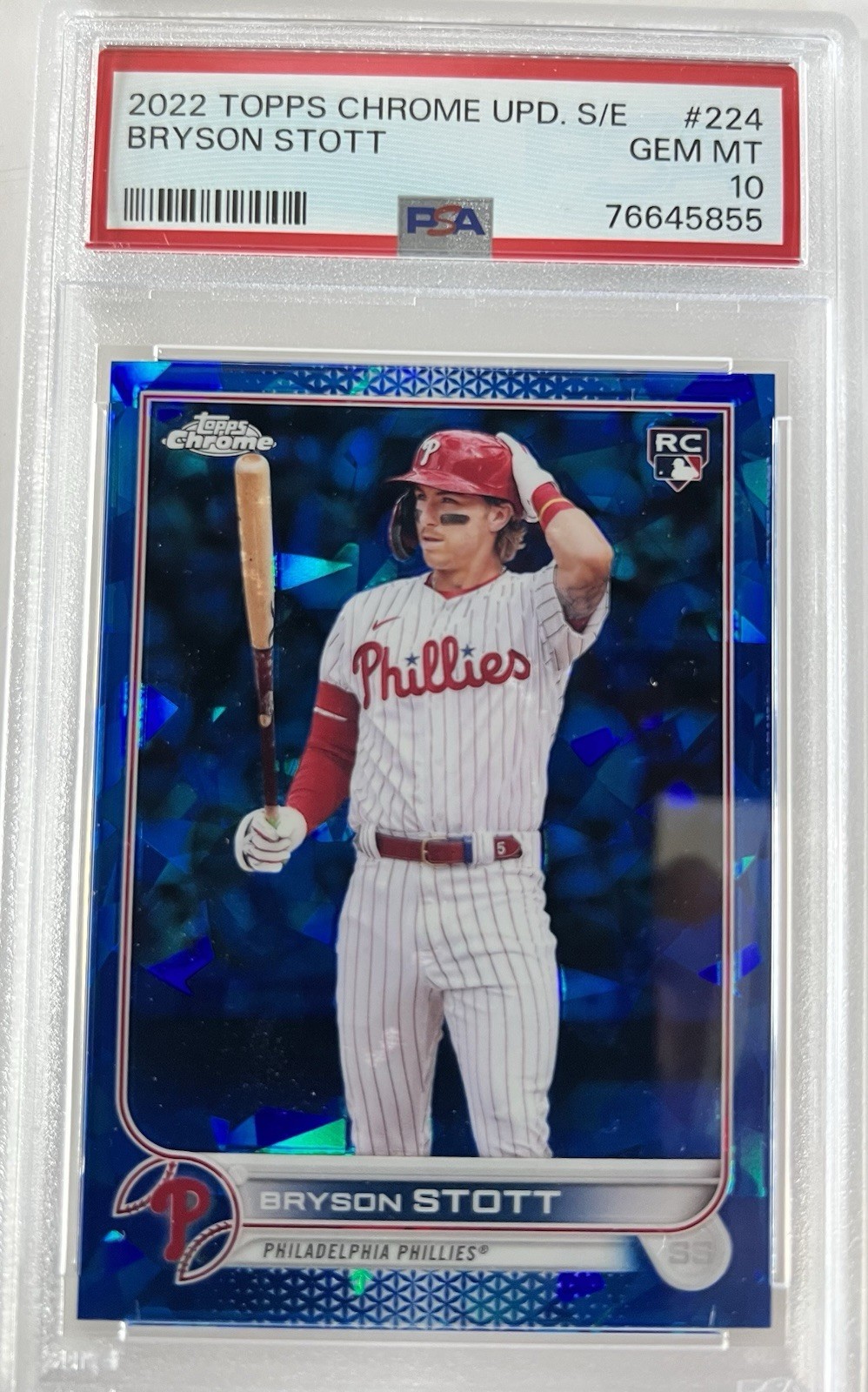2022 Topps Chrome Update Series Sapphire Edition - Bryson Stott #US224 RC-PSA 10