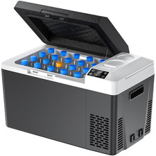 12 Volt Car Refrigerator, 24QT Electric Cooler, Portable Car Fridge with Battery