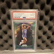 2019-20 Panini Prizm - Jordan Poole #272 Green Prizm Rookie PSA 10 Warriors