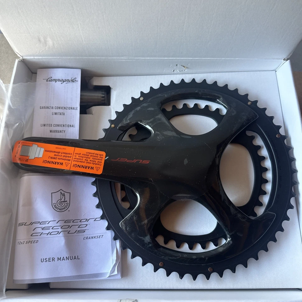 Juego de bielas Campagnolo SUPER RECORD 12S Carbono Ultra Torque: 172,5 mm 39/53T Nuevo Foto 3 de 3