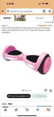 #ad #ad Brand New Hover 1 My First Self Balancing Scooter for Kids with 5 Mph Max Speed $45.00